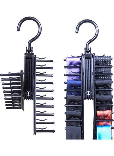 Buy 2-Piece Tie Hanger Black 29cm in Saudi Arabia