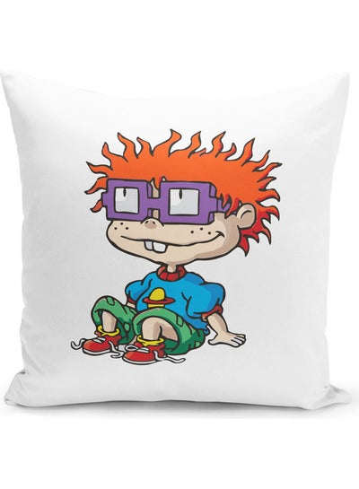 اشتري وسادة زينة بطبعة شخصية تشاكي جالسة من مسلسل "Rugrats" أبيض/ أزرق/ أخضر. 16x16بوصة في الامارات