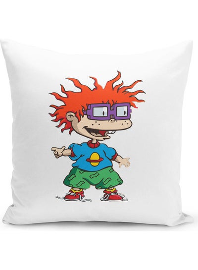 اشتري وسادة زينة بطبعة شخصية تشاكي بنمط مضحك من مسلسل "Rugrats" أبيض/ أزرق/ أخضر. 16x16بوصة في الامارات