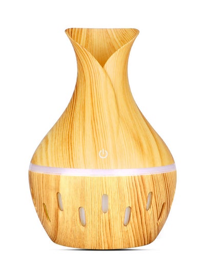 Buy Aroma Aromatherapy Essential Oil Diffuser Air Humidifier Purifier Vase Shape Mist Maker with LED Lights H34536LBR Light Brown in Egypt