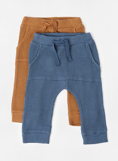 Buy Baby Solid Joggers (Pack of 2) Multicolour in UAE