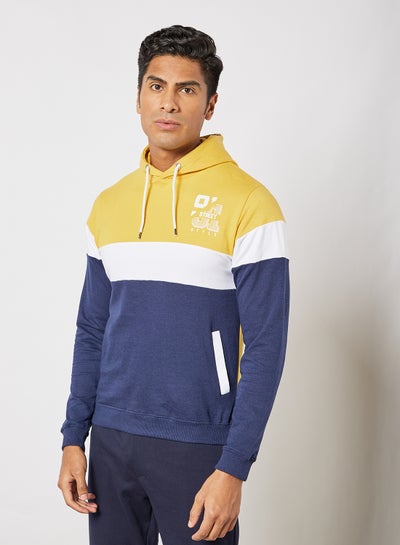 Buy Regular Fit Sweatshirt Mustard,Navy,White in UAE