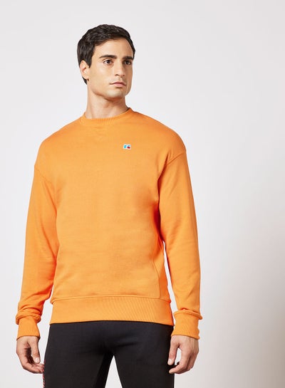 Buy Logo Crew Neck Sweatshirt Orange in Saudi Arabia