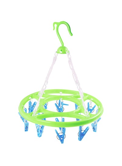 Buy Laundry Hanger With 16 Pegs Assorted Colour 30x30cm in UAE