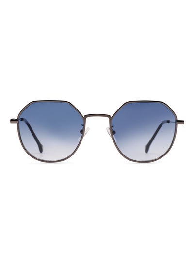 Buy Men's Turn Up Round Full Rim Sunglasses in Saudi Arabia