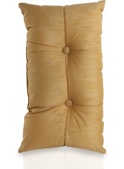 Buy Spark PU Cushion Polyester Antique Gold 45x25cm in UAE