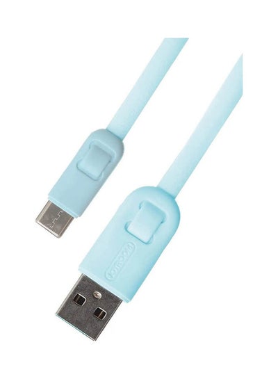 Buy Jiangxin Series Type-C USB Flat 3A Charging Data Cable Light Blue in Saudi Arabia