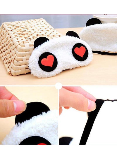 Buy Cute Heart Panda Sleep Eyemask White/Red/Black in Saudi Arabia