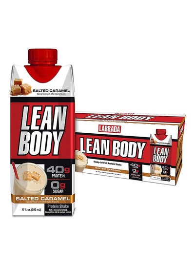اشتري مخفوق البروتين Lean Body، جاهز للشرب بنكهة الكراميل المملح - عبوة مكونة من 12 قطعة في الامارات