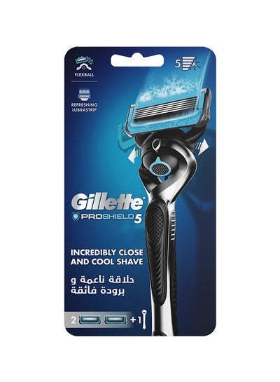 Buy ProShield5 Chill razor Handle + 2 Blade  Refills Black/Grey/Blue in Egypt