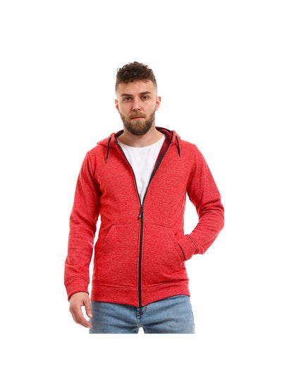 Buy Plain/Basic Long Sleeve Sweatshirt For Men maroon in Egypt
