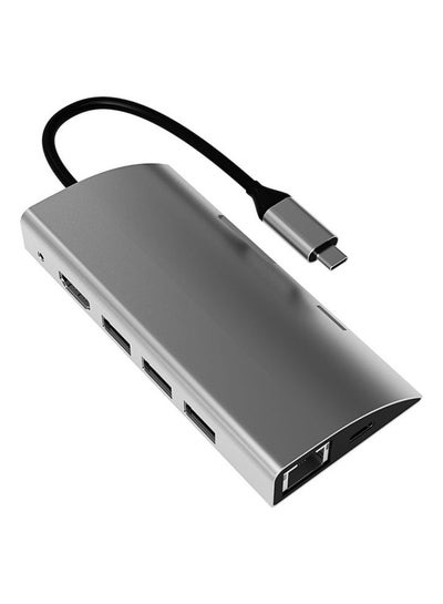 Buy USB C Hub Type C Adapter With 4K HDMI Port Grey in Egypt