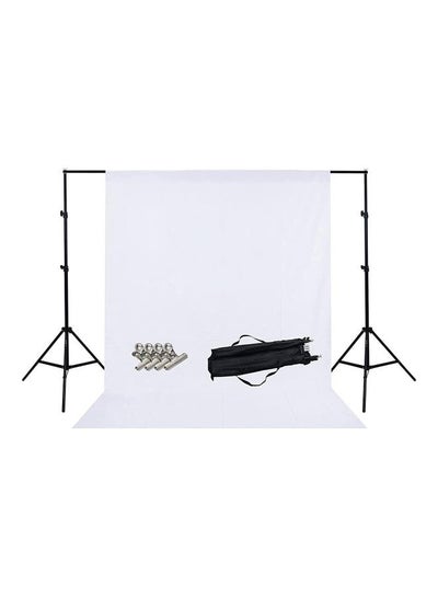 Buy S03 Photography Video Studio Background And Stand Set White in UAE