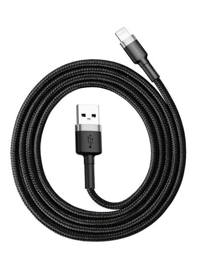 اشتري كابل USB كافول بقوة 2.4 أمبير بطول 1 متر لهاتف آيفون رمادي-أسود في مصر