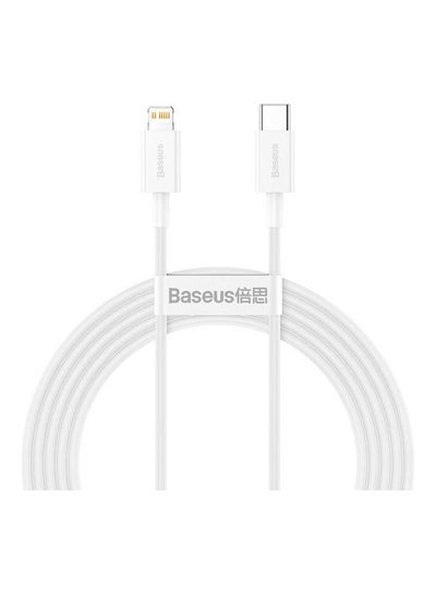 Buy Superior Series Fast Charging Data Cable Type-C To Ip Pd 20W 2M White in Egypt