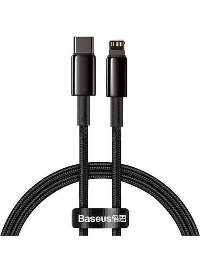 Buy Tungsten Gold Fast Charging Data Cable Type-C To Ip Pd 20W 1M Black in Egypt