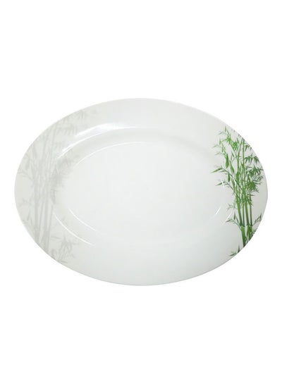 Buy Versatile Lightweight Melamine Ware Oval Tray White 12inch in UAE