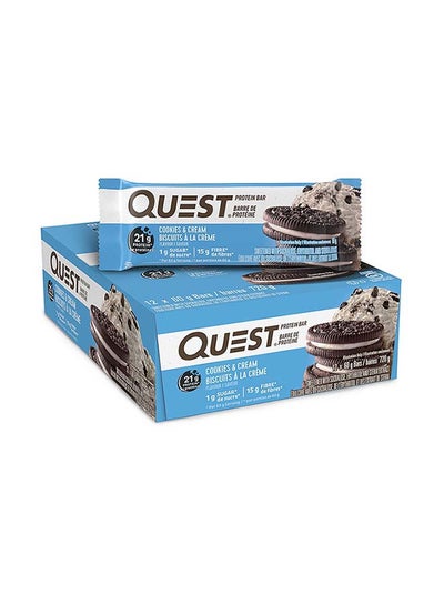 Buy 12-Piece Protein Bars - Cookies And Cream in UAE