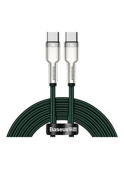 Buy Cafule Series Metal Data Cable Type-C To Type-C 100W 2M Green in Egypt