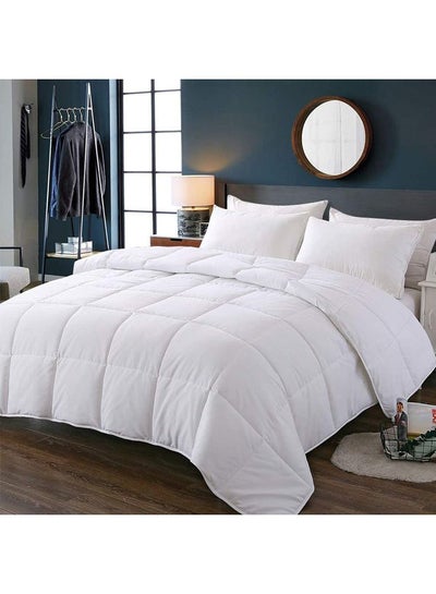 Buy 4-Piece Comforter Bedding Set Polyester White 160x240cm in UAE