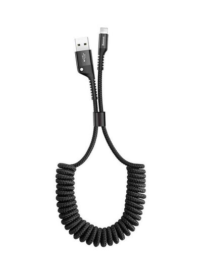 Buy Fish Eye Spring Data Cable Usb For Ip 2A 1M Black in Egypt