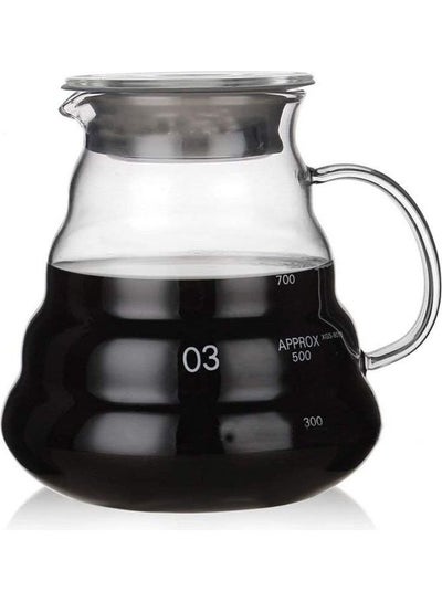 Buy V60 Pour Over Coffee Server Size 03 Transparent 800ml in Saudi Arabia