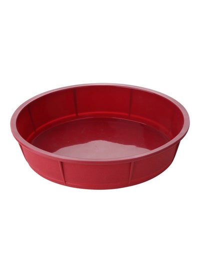 Buy Bake A Wish Silicone Round Cake Mould Red 25.5x4cm in UAE