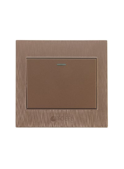 Buy Single Light Switch Key Brown 7x7x2cm in Saudi Arabia