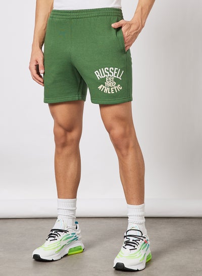 Buy Logo Elasticated Shorts Green in UAE