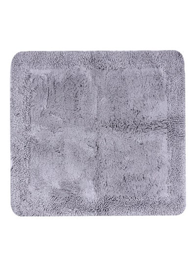 Buy Deluxe Viscose Square Bathmat Grey 60x60x0.5cm in UAE