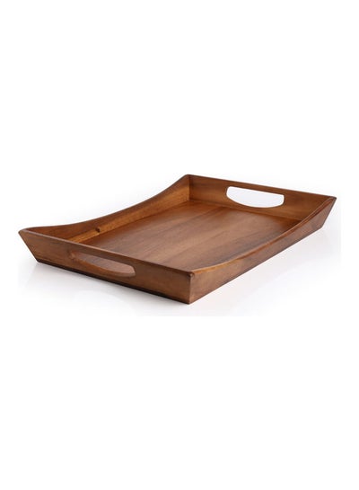 Buy Wood Serving Tray Natural 50x36x7cm in UAE