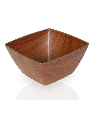 Buy Midi Square Bowl Brown 16x16x8cm in UAE