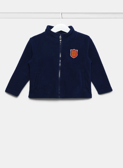 Buy Long Sleeve Jacket Zip Through Dark Blue in UAE