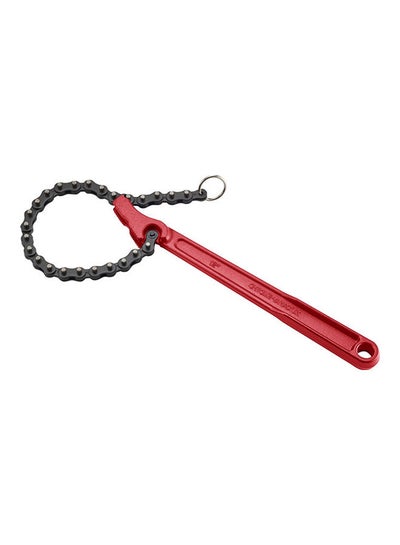 اشتري Heavy Duty Chain Wrench Red/Black 4inch في الامارات