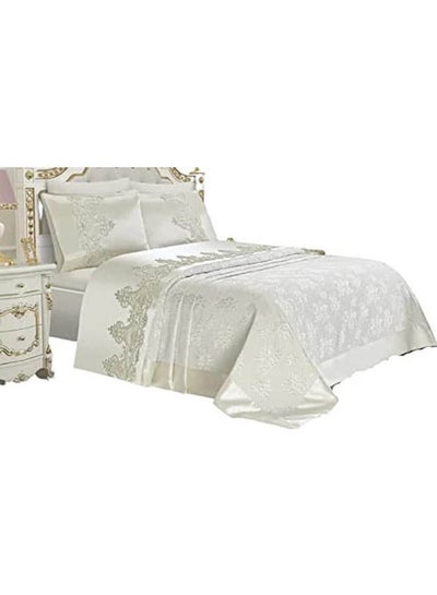 Buy Soft Chanlia Bed Skirt Set With 2 Pillow Cases Chanlia Pillowcase 2 Pillow Cases Sell Cotton Satin Combination White 240x255cm in Egypt