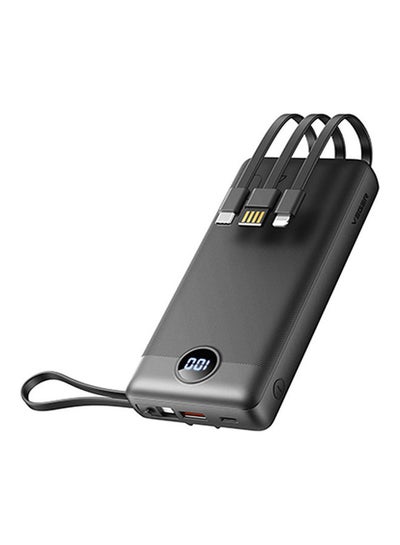 Buy 20000 mAh Universal Light-Weight Portable 4 Cables Built-In with LED Indicator Power Bank Black in UAE