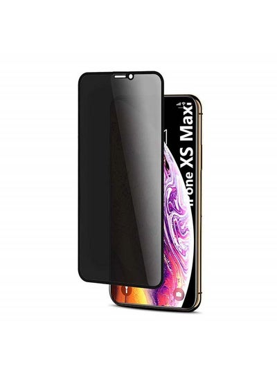 Buy Privacy Tempered Glass Screen Protector For Apple iPhone XS Max Black in UAE