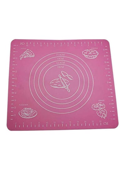 Buy Silicone Baking Mat For Pastry Rolling With Measurements Pastry Rolling Mat Pink in Egypt