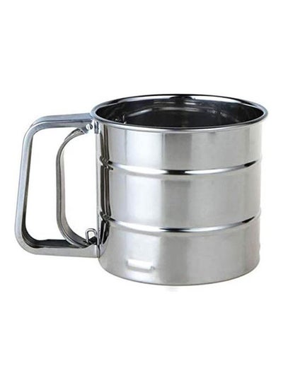 Buy Kitchen Aid Flour Sifter One Hand With Sifter Meshes Cup Flour Stainless Steel Mesh Sieve For Baking Silver in Egypt