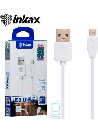 Buy Usb Ck-60-Micro 100Cm Cable Length. For Data Transmission And Charging White in Egypt