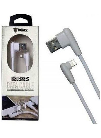 Buy Cable Usb 2.0 Lighting Ck-48-Ip 2-1A With Convenient Connection 90 Angle Corner Grey in Egypt