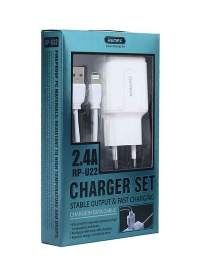 Buy Rp-U22 Charger + Lightning Cable white in Egypt