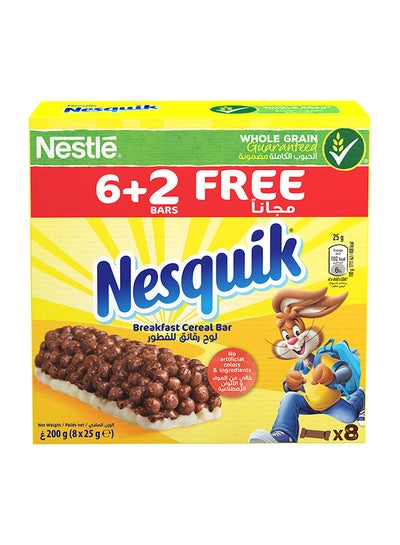 Buy Nestle Chocolate Breakfast Cereal Bar 25grams Pack of 8 in UAE