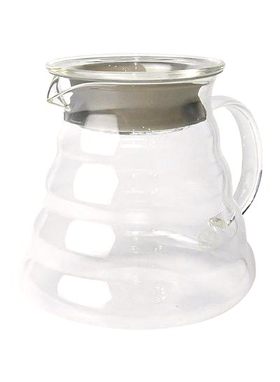 Buy V60 Glass Coffee Share Pot With Lid Clear 600ml in Saudi Arabia