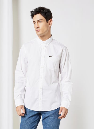 Buy Button Down Shirt White in Saudi Arabia