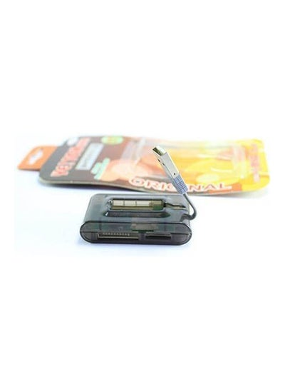 اشتري Memory Card Reader With 1 Input USB Port & Cable Black في مصر
