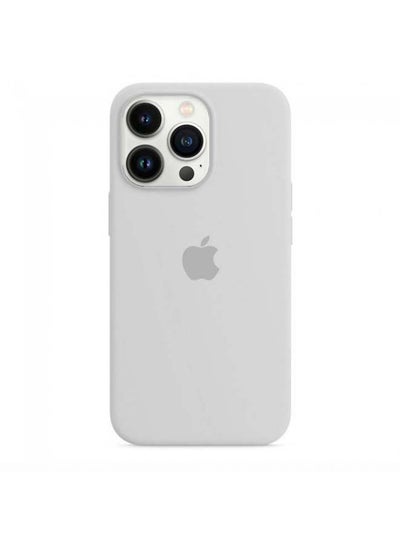 Buy Protective Silicone Case Cover For iPhone 13 Pro Max (6.7 inch) Grey in UAE