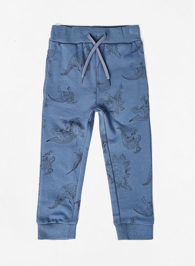 Buy Kids Dinosaur Print Sweatpants Blue in Egypt