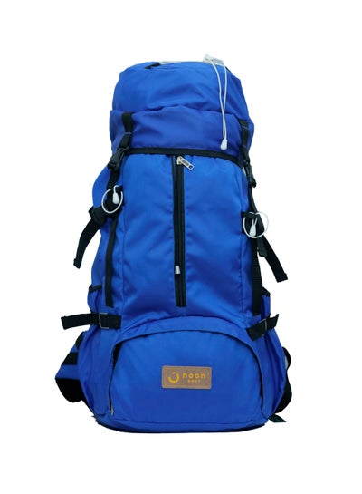 اشتري 45L Drawstring Water Resistant Multi Compartment Unisex Polyester Hiking/Trekking/Camping Backpack Compatible With 13 Inch Laptop RoyalBlue/Black في الامارات