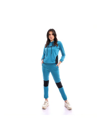 اشتري Sport Training Suit With Everyday Print Light Blue في مصر